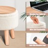 Poofzy Small Ottoman with Storage, Small Foot Stool Ottoman with
