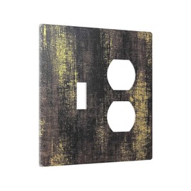 Donecmminery Wallplates Vintage Industrial Rusty Metallic 1 Toggle 1 Duplex Switch Plate Electrical Gfci Faceplate Decorative Light Switch Covers For Farmhouse Cabin Decor