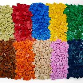 Pixel Bricks Mosaic Art Pieces Compatble with Major Brands, 1x1 Plate 1000 Pieces 3024 Brick, 10 Colors, DIY for Pixel Mosaic Art