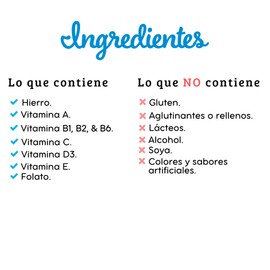 Mommy's Bliss Multivitamínico + Hierro Bebé. Ingredientes Naturales y Orgánicos. Contiene Vitaminas Esenciales A, B, C, D y E. 30 ml. Contribuye el Desarrollo Saludable y Óseo de tu bebé y toda la Familia. Sabor Natural a Uva (30 dosis)