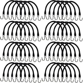 Pack of 40 15" Rubber tarp Strap s/Bungee Cord s w/ S-Hooks Camping Accessories Truck Accessories Accessories Motorcycle Accessories Cord Organizer Bungee Cord Cable Clips Cable Organizer