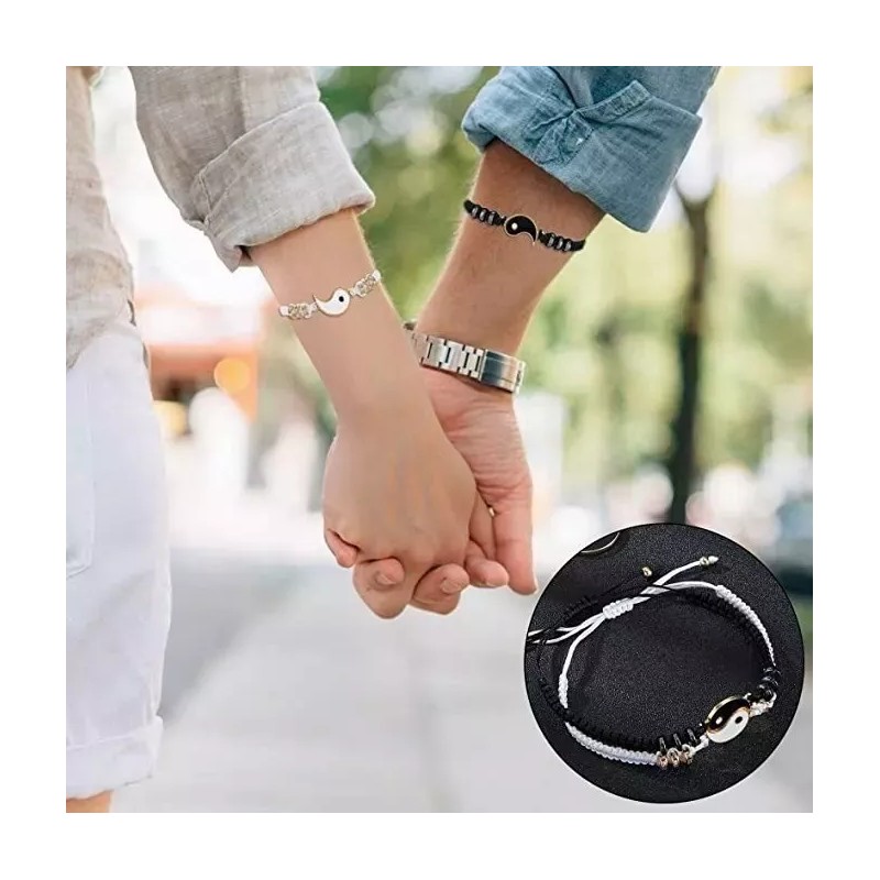 THE9SHOP Yin Yang Pareja O Amistad Pulsera Y Collar De