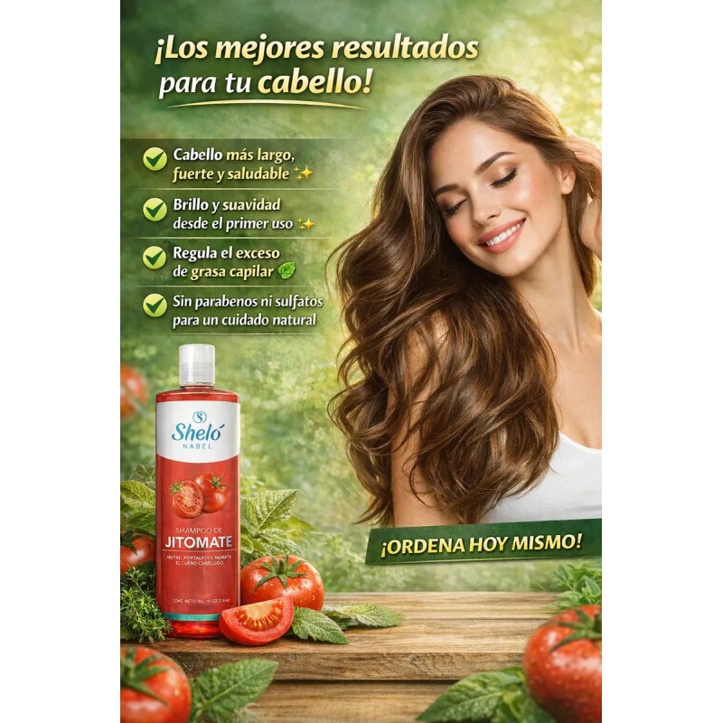 Shampoo Jitomate 530ml Nutricion Capilar Shelo Nabel