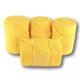 MedTouch Fleece Horse Polo Wraps Set of 4 Bandages 4" Width, 3 Meters Length (Yellow)