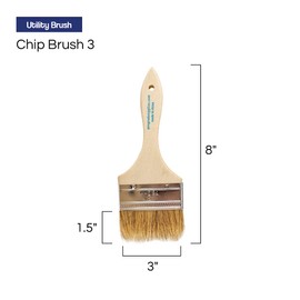 12 Pk- 3 inch Chip Paint Brushes for Paint, Stains,Varnishes,Glues,Gesso