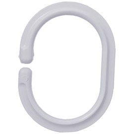 Ridder 494010-350 Shower Curtain Rings Pack of 12 White