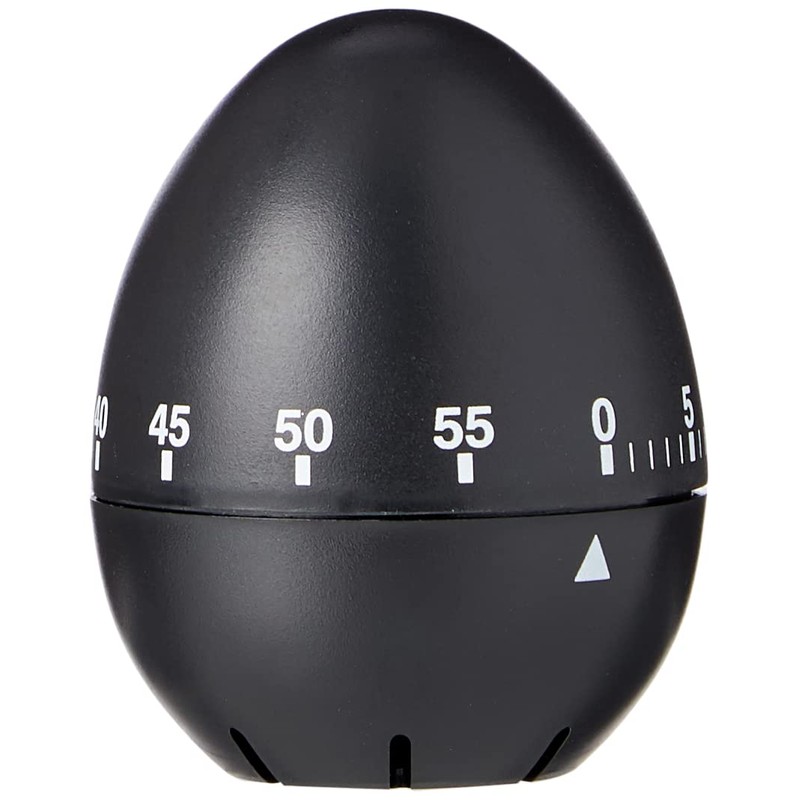 Chef Aid 60 Minute Egg Shaped Timer, In a Black