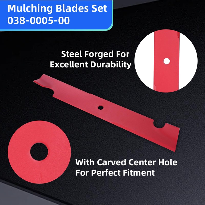 MAXPRO 3 Packs Mower Blades Mulching Blades Set for Bad