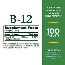 Vitamin B12 by Nature's Bounty, Vitamin Supplement, Supports Energy Metabolism 74312013805