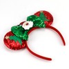 Christmas Mouse Ears Headband Sequins Bow Hair Bands Glitter Santa
