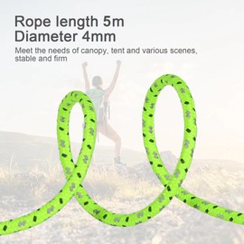 Smithok 16.4ft 6 Pack 4mm Guy Lines Ultralight Tent Cords with Aluminum Adjuster Tensioner Outdoor Camping Guylines Ropes for Tent Tarp,Climbing,Hiking Backpacking (Green)