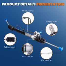 KUIPERAUTO Complete Power Steering Rack and Pinion Assembly Compatible for 2000-2006 Toyota Tundra Compatible for 2001-2007 Toyota Sequoia Replacement 442500C050 442500C010 442500C020