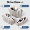 Beayuva 3 Pcs Canvas Makeup Bag Set Cosmetic Pouch for