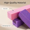 12PCS Colofull Square Nail File Sponge Art Buffer Buffing Polishing
