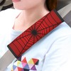 YANGDADA Stylish Red Spider Web Seat Belt Covers Soft Comfortable