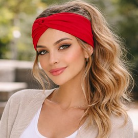 Shimmer Anna Shine Red Twist Headband – Valentine-Inspired Hair Accessory for Women & Girls