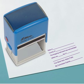 Printtoo Notary Stamp Self Inking Rubber Stamp Pre,Inked Office Stamp, Home Office Business Stationery, 41 x 24 mm, Violet