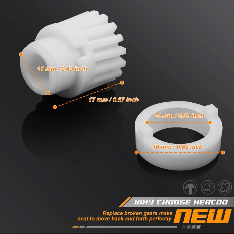 HERCOO Power Seat Track Rail Drive Gear Frame Kit de