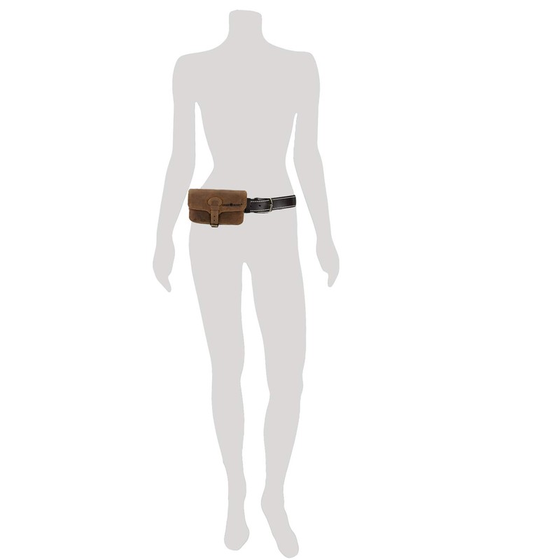 Greenburry Vintage Military Belt Bag Leather 16 cm, brown