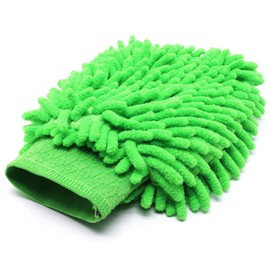 BENLIUDH Car Wash Mitt, Microfiber Scratch Free Chenille Wash Mitts for Cars, Trucks, Green