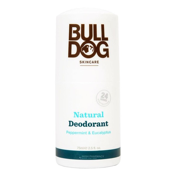 Bulldog Natural Deodorant Roll On Peppermint & Eucalyptus 75ml