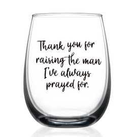 JERIO Boyfriends Mom Gifts,Christmas,Birthday,Mothers Day Gift for Mother in Law，Appreciation Gift For Boyfriend's Mom 15 Oz Wine Glass
