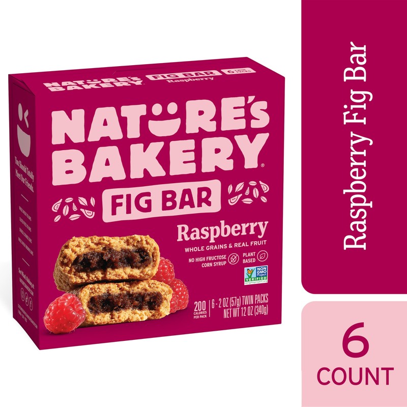 Nature's Bakery Raspberry Fig Bars, 2 Oz, 6 Ct