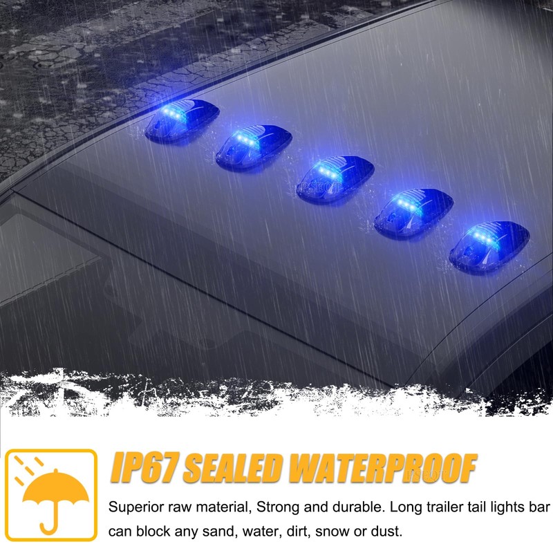 PSEQT 5Pcs 24LED Cab Roof Top Marker Running Clearance LED