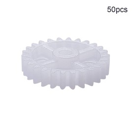 Bettomshin Plastic Gear 262A 0.5 Modulus Pulley Belt Shaft Robot RC Motor Hand DIY Mechanical Parts Kit White 50pcs