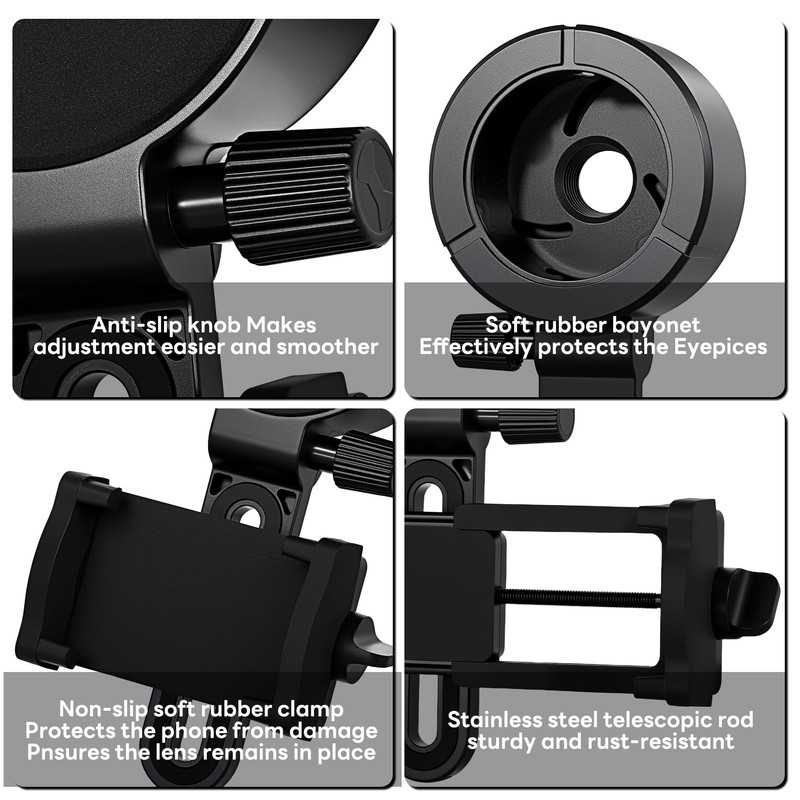 Spotting Scope Phone Adapter, Universal Telescope Phone Mount Working with