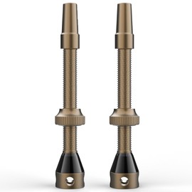 Shredr. Tubeless Valve Set, Presta Valves for Tubeless Tyres, Super Light Aluminium, Colourful Anodised French Valve, For Normal Tubeless Rims (Bronze, 60 mm)