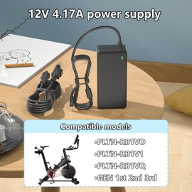 12V4.17A Power Adapter Compatible with Peloton Exercise Bike (NOT for Bike Plus) 12V Charger Switching Power Supply for Peloton PLTN-RB1V1 PLTN-RB1VO PLTN-RB1VQ ATS050TP121