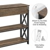 Topeakmart Industrial Console Table Sofa Table with Storage for Entryway,