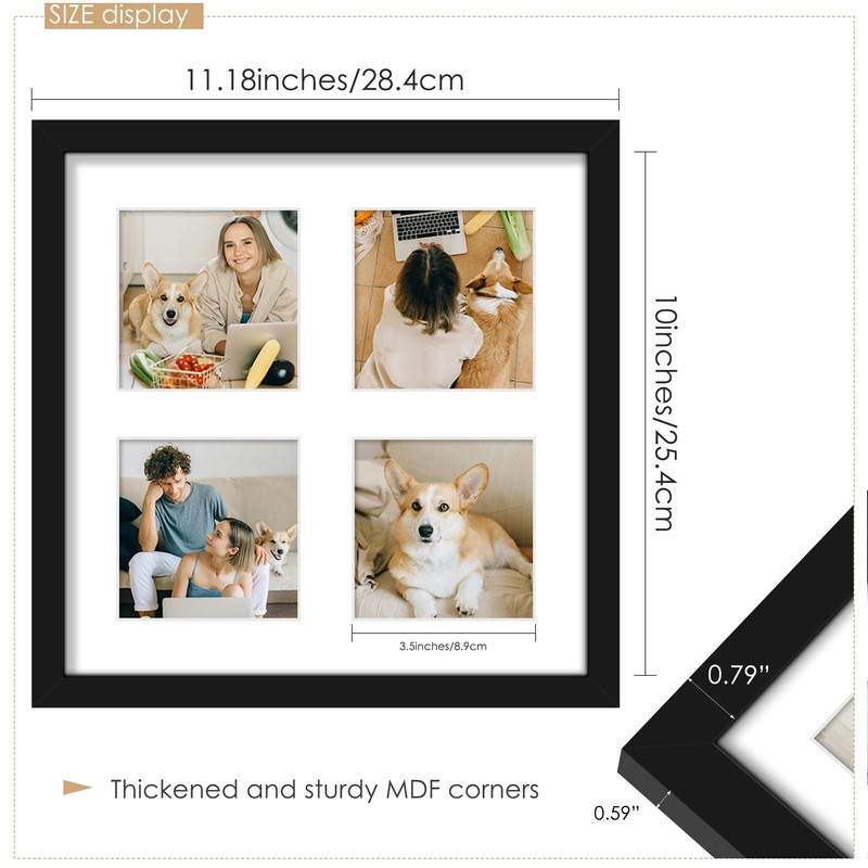 DUENPY 10x10 Collage Picture Frame 4x4 Picture Frames Collage Wall