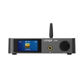 LOXJIE Upgraded D30 Audio DAC & Headphone Amplifier ES9039 Q2M D/A Chip XMOS PCM 32bit/768kHz MQA DSD512 Hi-Res Home Stereo AMP Bluetooth 5.1 with Remote Control, Hi-Fi Audio Stereo Receiver