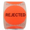 500 Labels 2" Round Bright Red Rejected Special Handling Shipping