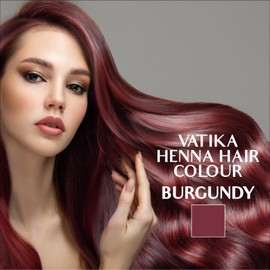 Vatika Henna Burgundy Colour-Gms : 60 Dabur Vatika Henna Hair Color 100% Amonia Free (6 Sachets x 10g) 2.11oz