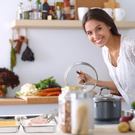 Relaxdays Breading Strait Stainless Steel 3 Schnitzel Breading Set Bowls with Breading Pliers, Stackable, Dishwasher Safe, Silver