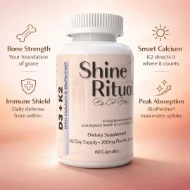 Vitamin D3 K2 Supplement Capsules Daily Bone Health Immune Support Calcium Absorption Formula Dietary Supplement Softgels for Adults