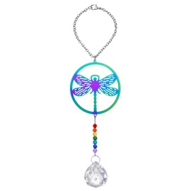 Dragonfly Memorial Gifts for Loss of Family, Loved One, Pets, Crystal Suncatcher Ornament Rainbow Maker Car Charm for Funeral, Sympathy, Bereavement, Daily Remembrance, Car Decor