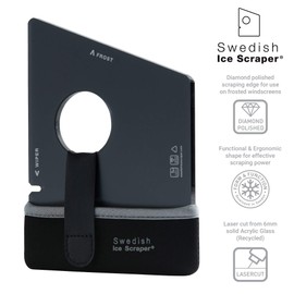 Swedish Ice Scraper - 6mm Black with Neoprene Holder