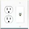 RiteAV [ 2 GANG ] 15 Amp Duplex Round Power