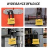 CINCINNO 4 Pack Heavy Duty Covered Laminated Steel Padlocks Keyed