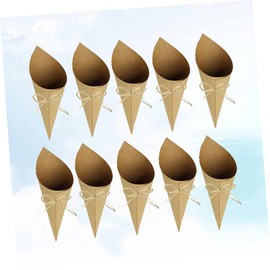 FELTECHELECTR Unique Paper Adornments 50pcs Conical Shaped Decorative Confetti Containers for Wedding Celebrations