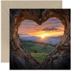 Anniversary Cards for Husband - Heart Sunset Artwork Love Card