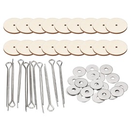 PATIKIL 30mm Doll Joints, 10 Set Removable Cotter Pin Joints Connector and Fiberboard Tray for Bear Limbs Making Head Joints DIY Crafts Accessories
