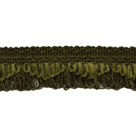 DÉCOPRO (TM) Scallop Loop Fringe, Style# 0138SCLF, Color# L50 - Dark Olive Green [5 Yards]