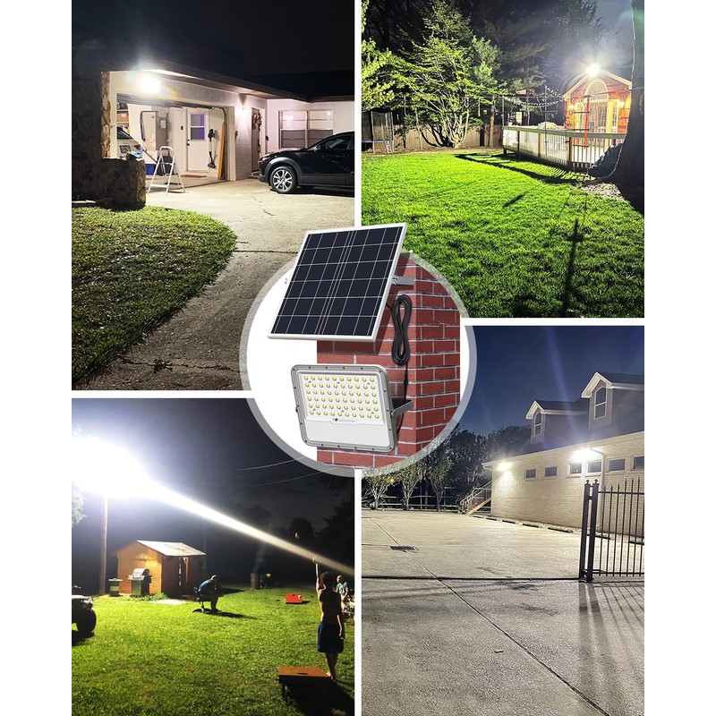 Engrepo Solar Lights Outdoor 10000LM Auto On/Off Dusk to Dawn