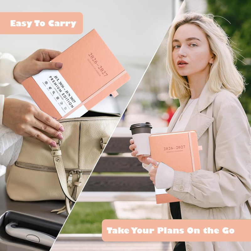 NEYSA Diary 2026 2027 A5 Page Per Day, Hardcover Daily