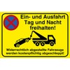 Einfahrt freihalten Aluminium Sign 30 x 20 cm with Hole